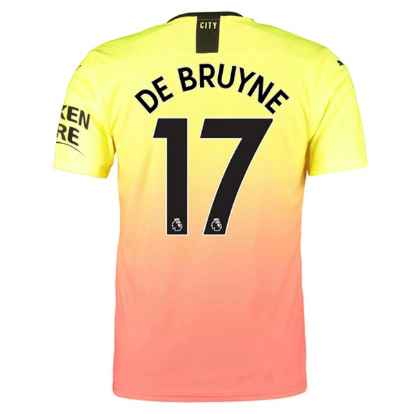 Camiseta Manchester City NO.17 De Bruyne Replica Tercera Ropa 2019/20 Naranja